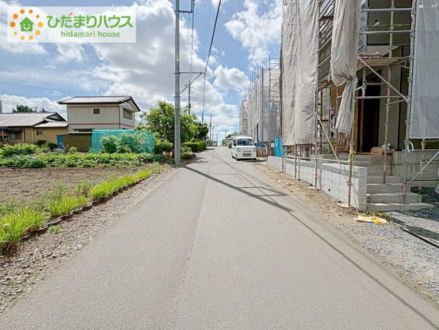 ひたちなか市市毛4期　新築戸建　1号棟の前面道路含む現地写真|平日・夜間もご案内可能(^^♪お気軽にお問い合わせくださいませ!(^^)!