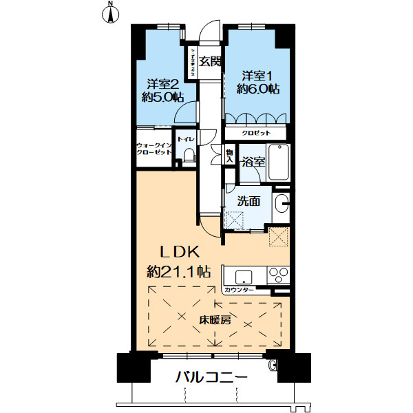 京都桂川つむぎの街マークスクエアの間取り