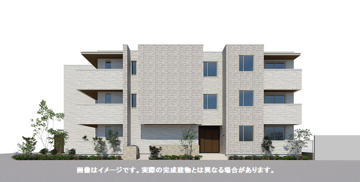 ヴィラージュ穂々の外観パース|積水ハウス施工のホテルライクシャーメゾン