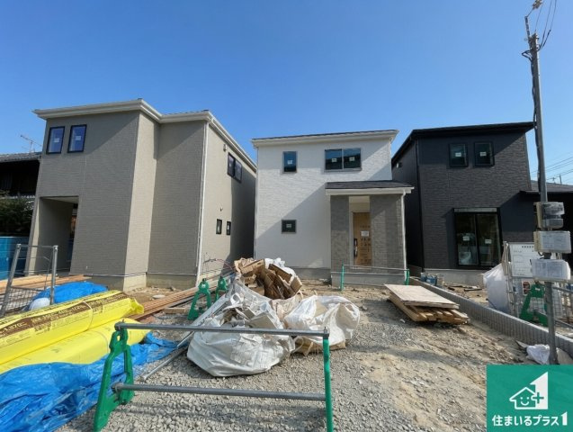 ●香芝市上中　第1期　新築一戸建ての外観|現在はこんな感じです。完成までが待ち遠しいですね。