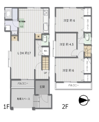 小松南町2丁目中古戸建の間取り