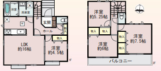 明石市大久保町高丘１丁目　新築戸建の間取り