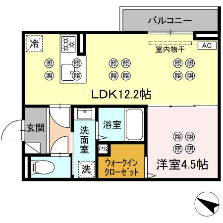 【間取り】 | サンガーデン新山口　B