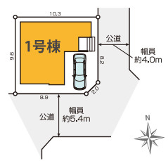 草加市西町 新築分譲住宅の区画図