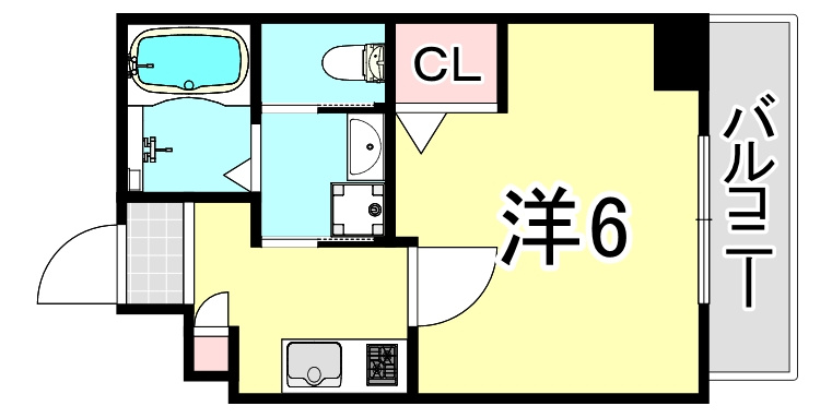 レーヴメゾン尼崎大物の間取り