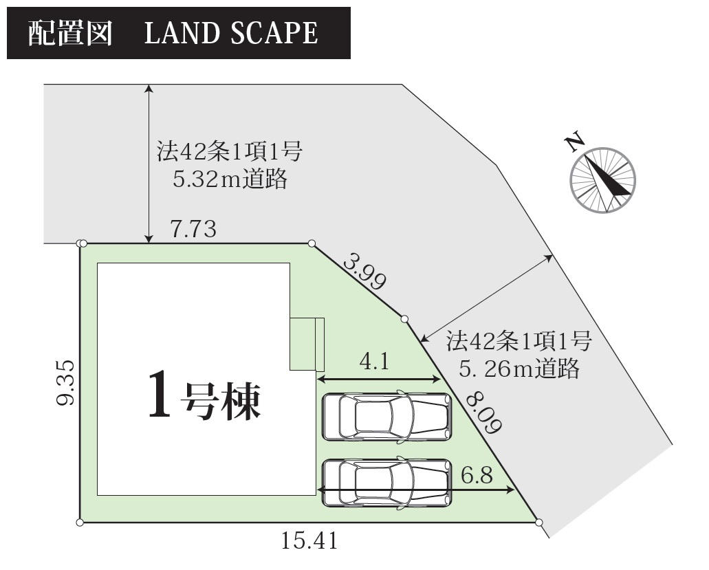 加古川市尾上町今福（全1棟）新築の区画図|1号棟です。