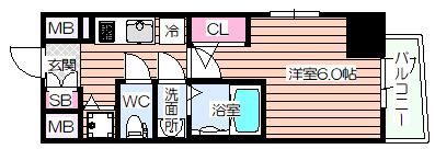 【間取り】 | エスリードレジデンス大阪福島フロント