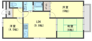 【間取り】 | エスペランサ森川Ⅰ