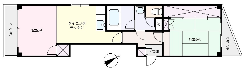 K0173R　第五中央マンションの間取り
