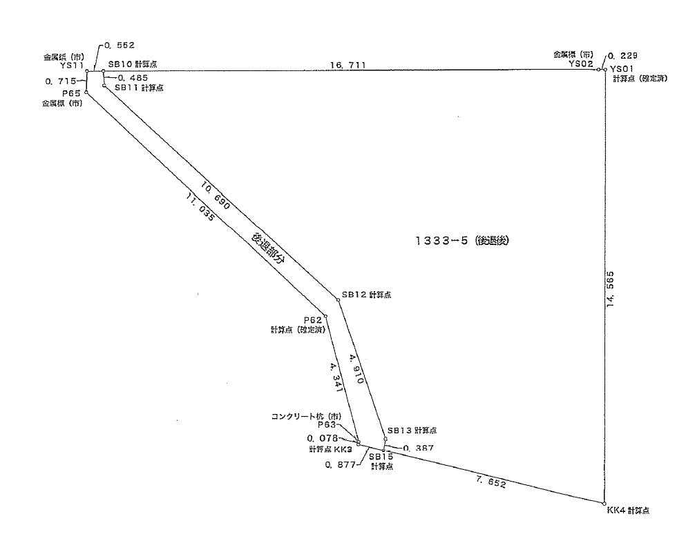 高崎市井野町　売地の区画図