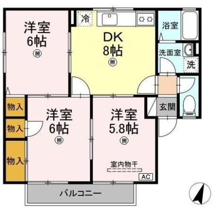 アビーロード D棟の間取り
