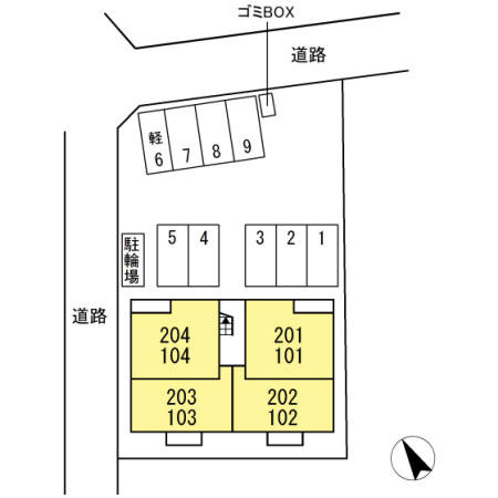 セジュール己斐上Ｋ．Ｎの区画図