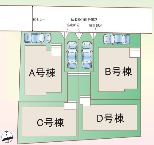 泉区中田東2丁目 新築戸建 4790万円の区画図