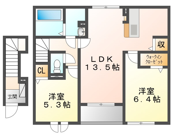光テラス Ⅰの間取り
