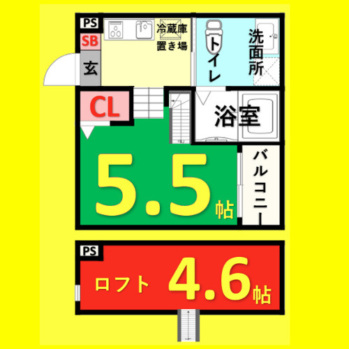 モルゲンロート　名古屋市賃貸　仲介手数料無料の間取り