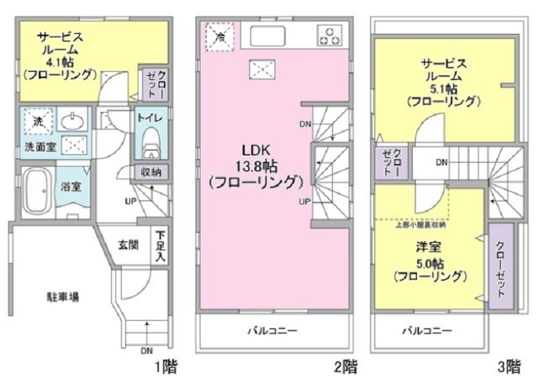 池上３丁目貸家の間取り|間取り