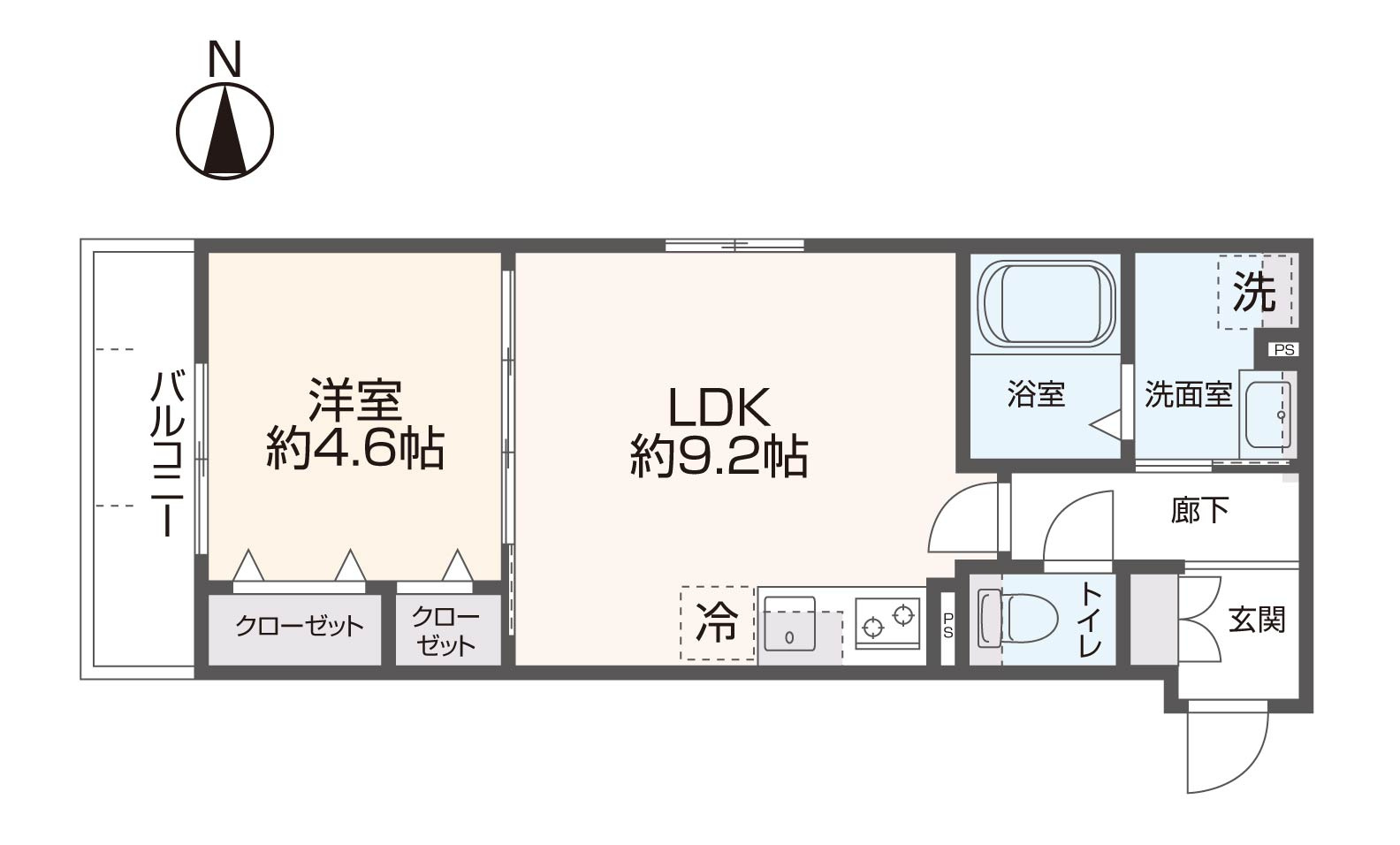 Louis Apartment 長瀬ノールの間取り