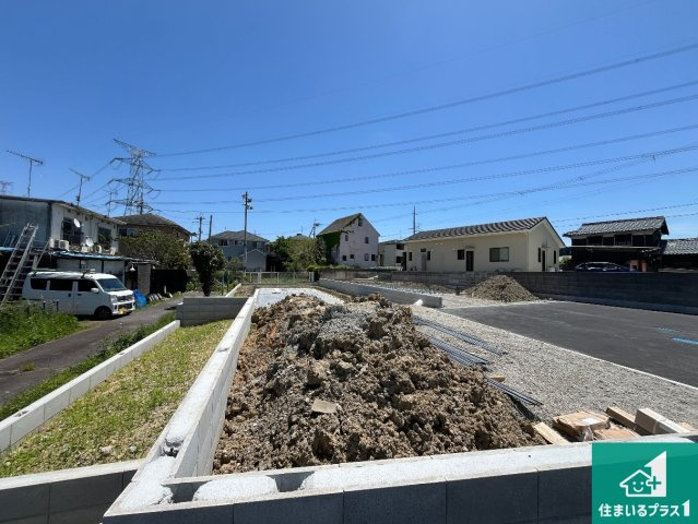 甲賀市水口町新城　新築一戸建ての外観|現在建築中！落ち着いた街並みで新生活を始めることが出来そう！周辺の物件も併せてご紹介させて頂きます！