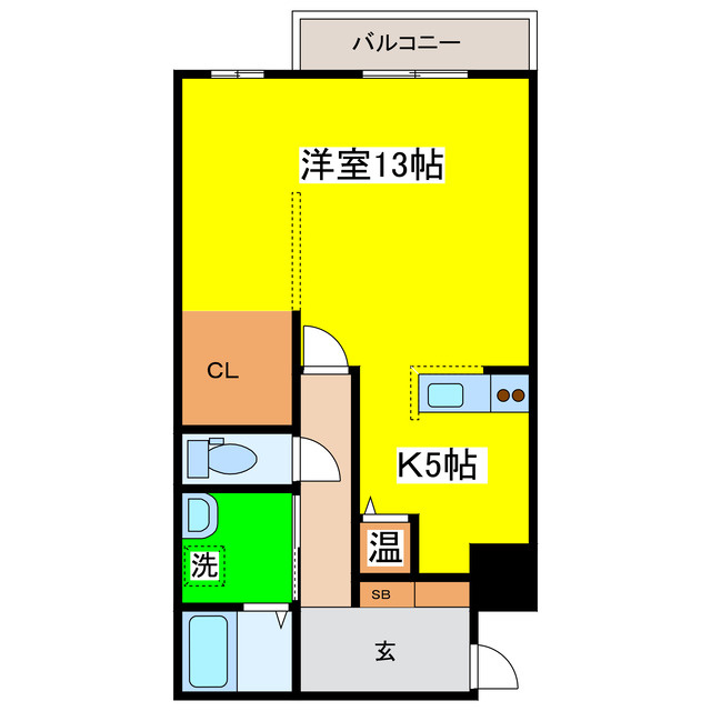 アビタパークサイド昭和中央の間取り