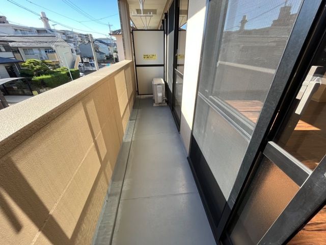 ミロワール赤坪のバルコニー