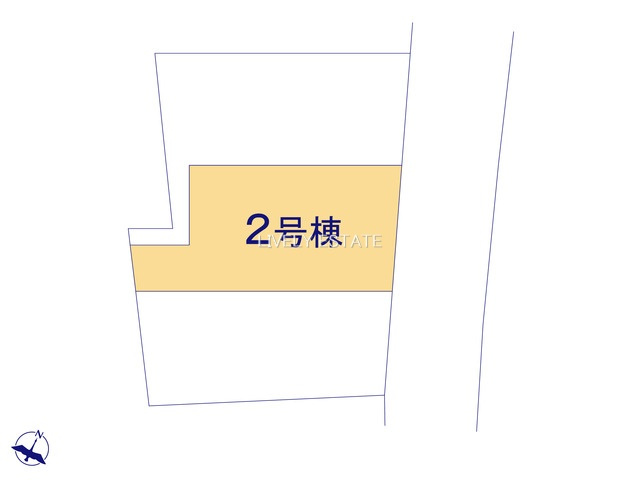 草加市手代1丁目 新築分譲住宅 全3棟 2号棟の区画図