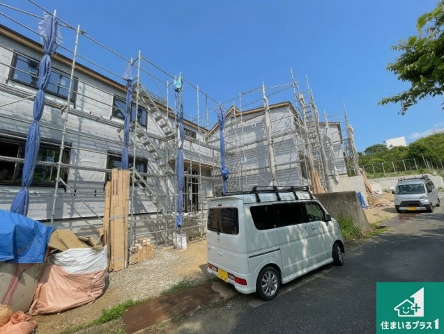 神戸市西区美穂が丘　新築一戸建ての外観|現在の進捗状況です！順調に作業進行中、完成が待ち遠しいです！詳細の間取り等、お気軽にお問い合わせください！