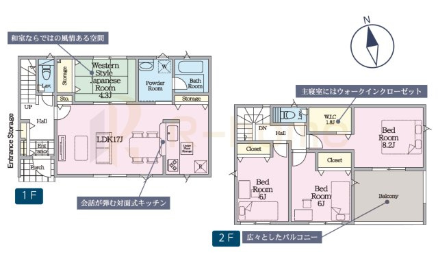 ひたちなか市平磯町第2　新築戸建て　3号棟の間取り|4LDK＋WIC、土地面積179.63m2、建物面積99.22m2