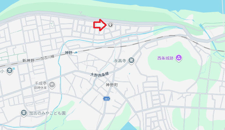 加古川市新神野4丁目　土地の地図