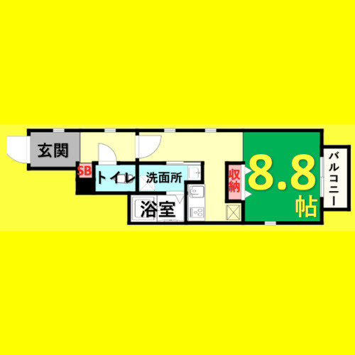 ＴＲＩＵＭＰＨ名駅　名古屋市賃貸　仲介手数料無料の間取り