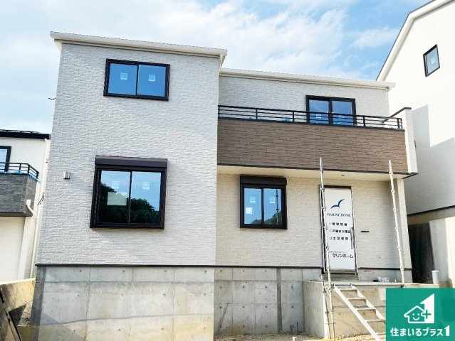 神戸市西区美穂が丘　新築一戸建ての外観|現在の進捗状況です！順調に作業進行中、完成が待ち遠しいです！詳細の間取り等、お気軽にお問い合わせください！