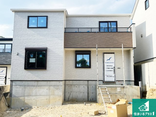 神戸市西区美穂が丘　新築一戸建ての外観|現在の進捗状況です！順調に作業進行中、完成が待ち遠しいです！詳細の間取り等、お気軽にお問い合わせください！