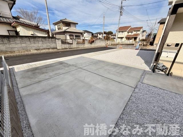【新築平屋】北群馬郡吉岡町漆原第1　１号棟(全２棟)　クリエートの家　新築建売分譲の前面道路含む現地写真|前面道路含む現地写真です