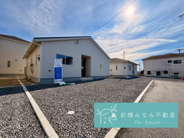 【新築平屋】高崎市箕郷町白川第2　２号棟(全６棟)　クレイドルガーデン　新築建売分譲の外観|外観は落ち着いています