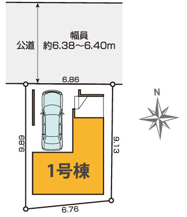 板橋区大谷口北町　新築戸建の区画図