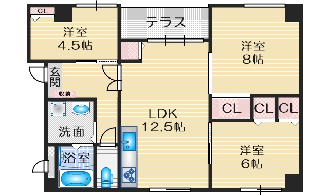 コーポウエハラIIの間取り