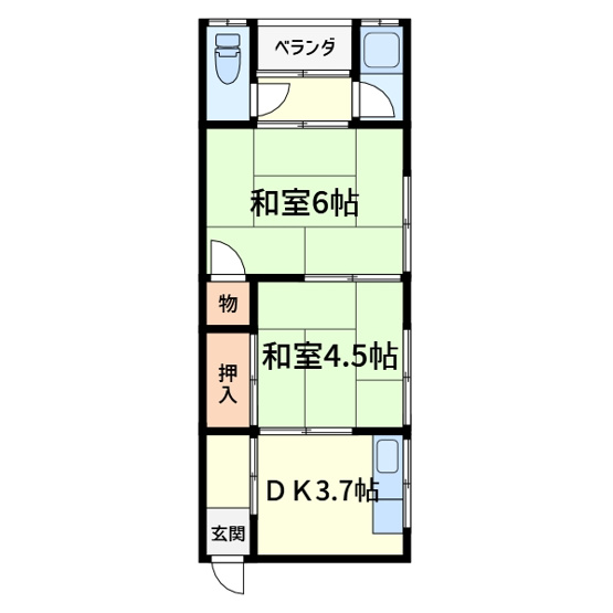 【間取り】 | やすらぎ荘Ⅰ