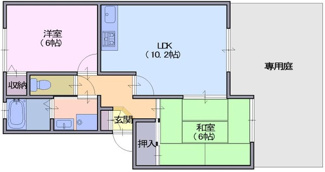 【間取り】 | ソルティ二階堂Ｂ