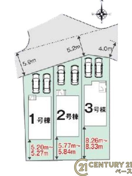 リナージュ上中 ３号棟 ／新築一戸建の区画図|■こちらの物件は３号棟です！■