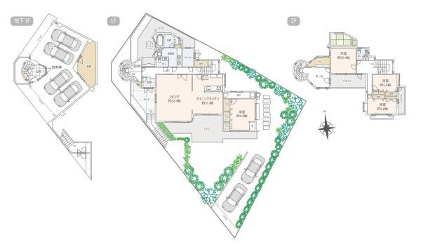 横浜市港南区港南台７丁目の中古一戸建の間取り