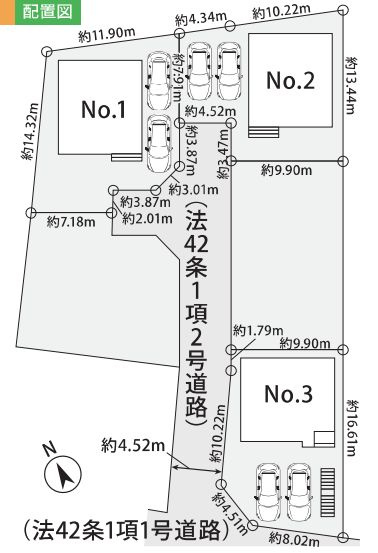 綾瀬市早川新築戸建て　1期№2の区画図|区画図「綾瀬市早川新築戸建て」