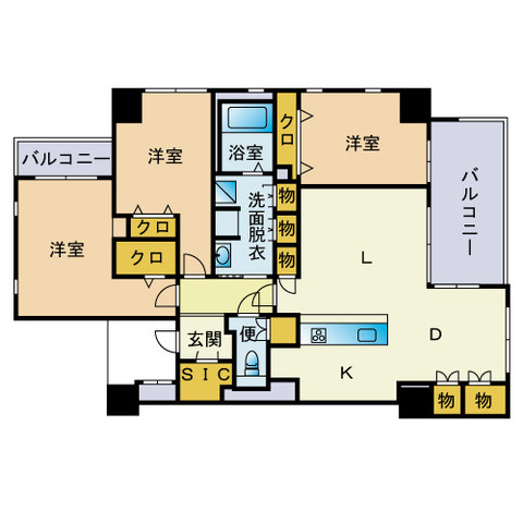 綾レジデンス大濠の間取り