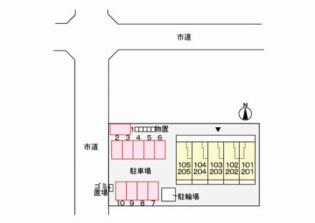 クラール　ハウス・ツキミの区画図