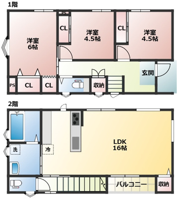【参考プラン】 | 加古郡稲美町六分一 | 建築条件付き!
参考プランございます!
車庫並列2台可(車種による)