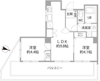 バルミー五反田の間取り