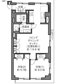 秀和高樹町レジデンスの間取り