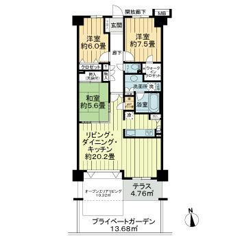【間取り】 | グランシティパレドリヴァージュ | 3LDK＋Sの間取り！