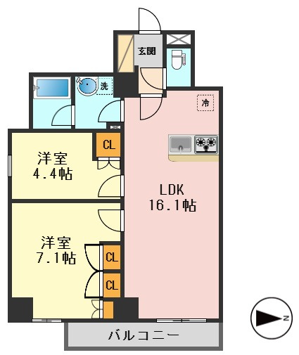 プライムアーバン亀有の間取り