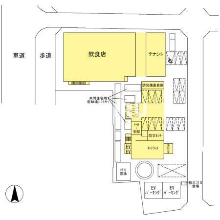 グランセジュール大国町の区画図