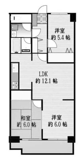 【間取り】 | コープ野村京都南 | 専有面積66.70㎡