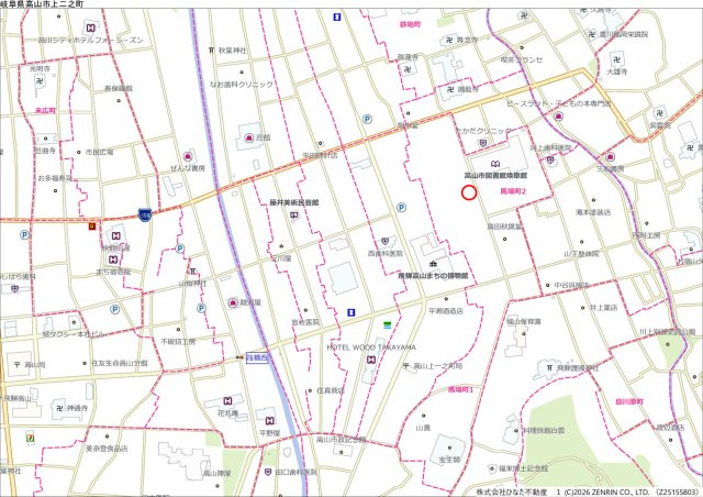 2026/3/31成約　戸建　高山市馬場町　1800万(2026/2/9新規)の地図